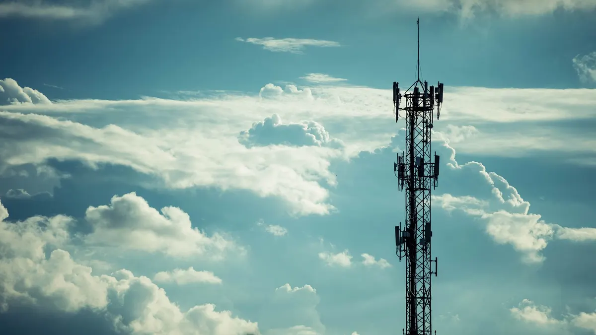 An antenna against open sky