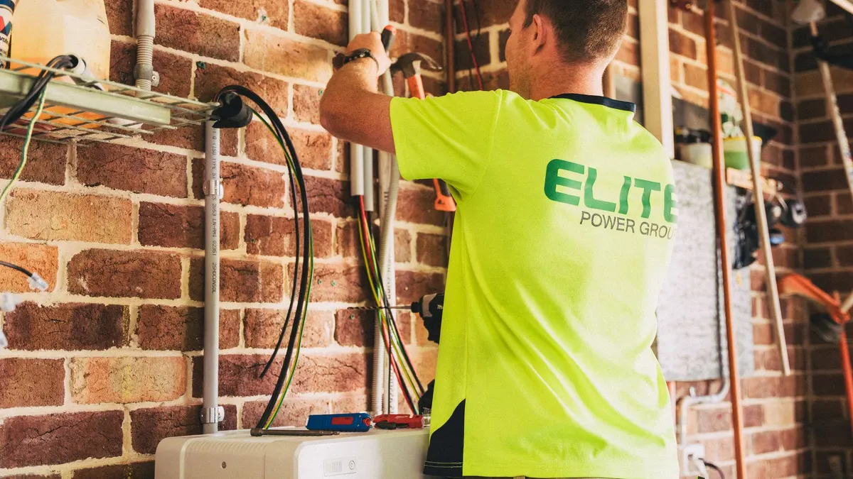 A battery bank installation