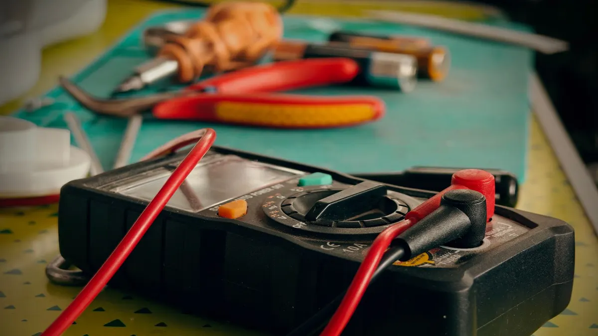 A meter used to test an electrical system