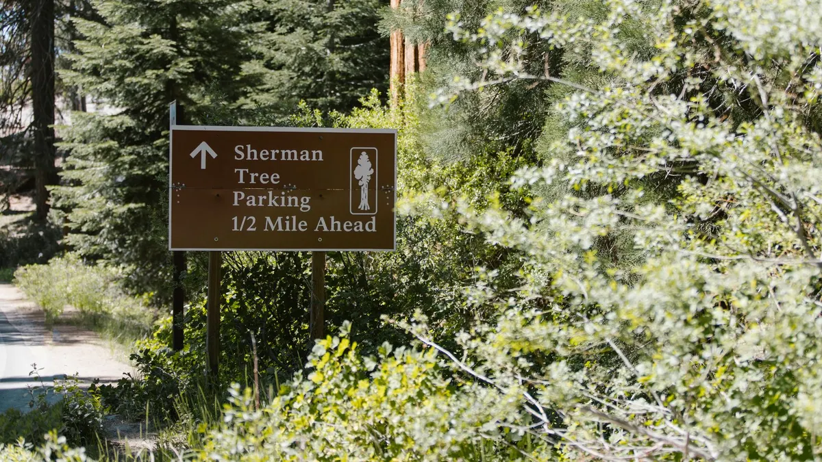A national forest boundary sign
